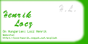 henrik locz business card